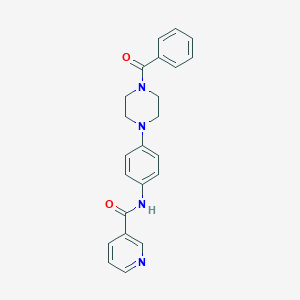 molecular formula C23H22N4O2 B277842 N-[4-(4-benzoyl-1-piperazinyl)phenyl]nicotinamide 