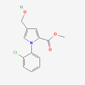 molecular formula C13H12ClNO3 B2778422 甲酸甲酯1-(2-氯苯基)-4-(羟甲基)-1H-吡咯-2-羧酸酯 CAS No. 1240527-85-8