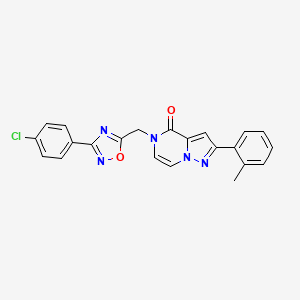 5-((3-(4-chlorophenyl)-1,2,4-oxadiazol-5-yl)methyl)-2-(o-tolyl)pyrazolo[1,5-a]pyrazin-4(5H)-one