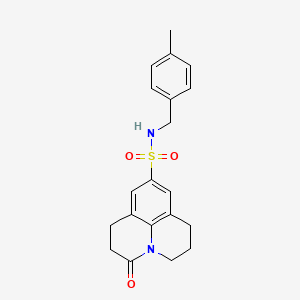 molecular formula C20H22N2O3S B2778432 N-(4-methylbenzyl)-3-oxo-2,3,6,7-tetrahydro-1H,5H-pyrido[3,2,1-ij]quinoline-9-sulfonamide CAS No. 896375-44-3