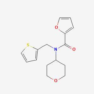 molecular formula C15H17NO3S B2778436 N-(oxan-4-yl)-N-[(thiophen-2-yl)methyl]furan-2-carboxamide CAS No. 1797140-36-3