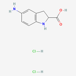 5-Amino-2,3-dihydro-1H-indole-2-carboxylic acid;dihydrochloride