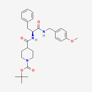 molecular formula C28H37N3O5 B2778445 tert-butyl 4-[[(2S)-1-[(4-methoxyphenyl)methylamino]-1-oxo-3-phenylpropan-2-yl]carbamoyl]piperidine-1-carboxylate CAS No. 956947-55-0