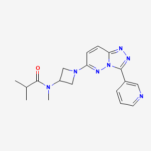 molecular formula C18H21N7O B2778446 N,2-Dimethyl-N-[1-(3-pyridin-3-yl-[1,2,4]triazolo[4,3-b]pyridazin-6-yl)azetidin-3-yl]propanamide CAS No. 2380173-62-4