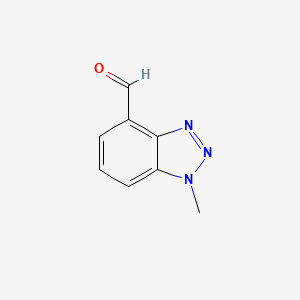 molecular formula C8H7N3O B2778449 1-甲基-1H-苯并[d][1,2,3]三嗪-4-甲醛 CAS No. 1556129-46-4