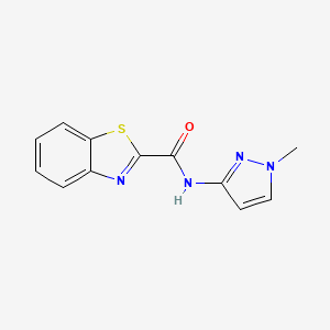 molecular formula C12H10N4OS B2778451 N-(1-Methylpyrazol-3-yl)-1,3-benzothiazole-2-carboxamide CAS No. 2320459-38-7