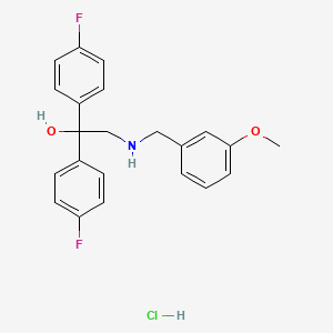 1,1-Bis(4-fluorophenyl)-2-{[(3-methoxyphenyl)methyl]amino}ethan-1-ol hydrochloride