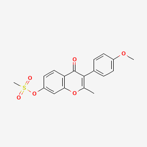 B2778455 3-(4-methoxyphenyl)-2-methyl-4-oxo-4H-chromen-7-yl methanesulfonate CAS No. 610753-89-4
