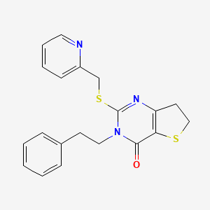 3-phenethyl-2-((pyridin-2-ylmethyl)thio)-6,7-dihydrothieno[3,2-d]pyrimidin-4(3H)-one