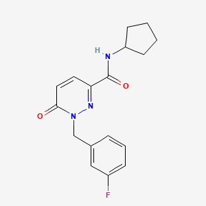 molecular formula C17H18FN3O2 B2778461 N-cyclopentyl-1-(3-fluorobenzyl)-6-oxo-1,6-dihydropyridazine-3-carboxamide CAS No. 1049503-38-9