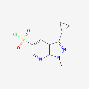 3-cyclopropyl-1-methyl-1H-pyrazolo[3,4-b]pyridine-5-sulfonyl chloride