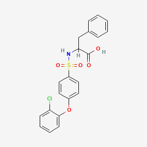 molecular formula C21H18ClNO5S B2778466 ((4-(2-Chlorophenoxy)phenyl)sulfonyl)phenylalanine CAS No. 1009715-73-4
