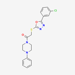 1-({[5-(3-Chlorophenyl)-1,3,4-oxadiazol-2-yl]thio}acetyl)-4-phenylpiperazine