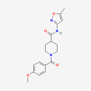 1-(4-methoxybenzoyl)-N-(5-methylisoxazol-3-yl)piperidine-4-carboxamide