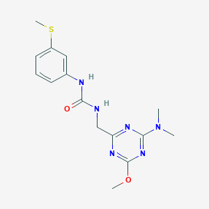 1-((4-(Dimethylamino)-6-methoxy-1,3,5-triazin-2-yl)methyl)-3-(3-(methylthio)phenyl)urea