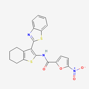 N-[3-(1,3-benzothiazol-2-yl)-4,5,6,7-tetrahydro-1-benzothiophen-2-yl]-5-nitrofuran-2-carboxamide