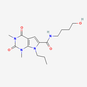 N-(4-hydroxybutyl)-1,3-dimethyl-2,4-dioxo-7-propyl-2,3,4,7-tetrahydro-1H-pyrrolo[2,3-d]pyrimidine-6-carboxamide