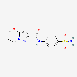 N-(4-sulfamoylphenyl)-6,7-dihydro-5H-pyrazolo[5,1-b][1,3]oxazine-2-carboxamide