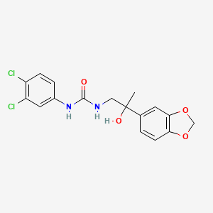 molecular formula C17H16Cl2N2O4 B2778507 1-(2-(Benzo[d][1,3]dioxol-5-yl)-2-hydroxypropyl)-3-(3,4-dichlorophenyl)urea CAS No. 1396774-42-7