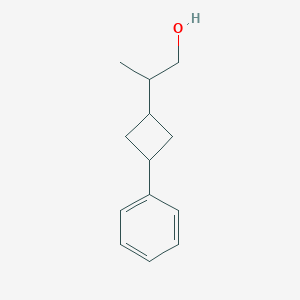 molecular formula C13H18O B2778550 2-(3-Phenylcyclobutyl)propan-1-ol CAS No. 2248303-70-8