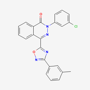 molecular formula C23H15ClN4O2 B2778578 2-(3-chlorophenyl)-4-[3-(3-methylphenyl)-1,2,4-oxadiazol-5-yl]phthalazin-1(2H)-one CAS No. 1291844-63-7