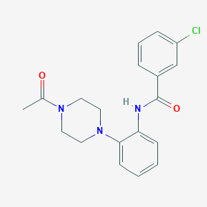 molecular formula C19H20ClN3O2 B277858 N-[2-(4-acetylpiperazin-1-yl)phenyl]-3-chlorobenzamide 