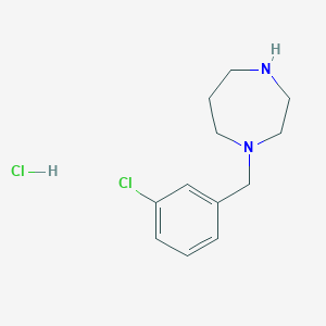 molecular formula C12H18Cl2N2 B2778580 1-(3-Chlorobenzyl)-1,4-diazepane hydrochloride CAS No. 1353978-99-0