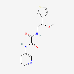 molecular formula C14H15N3O3S B2778590 N1-(2-甲氧基-2-(噻吩-3-基)乙基)-N2-(吡啶-3-基)草酰胺 CAS No. 1448047-48-0