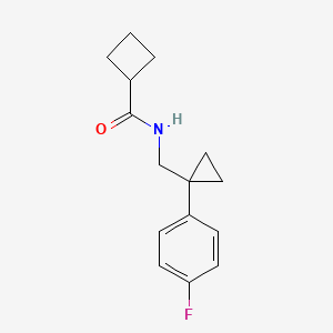 molecular formula C15H18FNO B2778592 N-((1-(4-氟苯基)环丙基)甲基)环丁烷甲酸酰胺 CAS No. 1210029-40-5