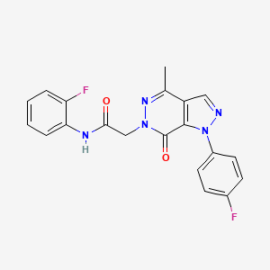 molecular formula C20H15F2N5O2 B2778594 N-(2-氟苯基)-2-(1-(4-氟苯基)-4-甲基-7-氧代-1H-吡唑并[3,4-d]吡啶-6(7H)-基)乙酰胺 CAS No. 941884-40-8