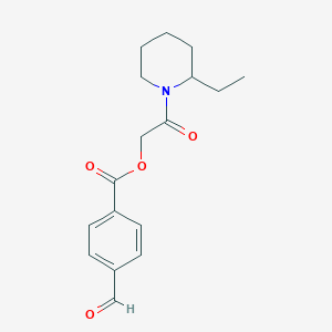 molecular formula C17H21NO4 B2778595 [2-(2-Ethylpiperidin-1-yl)-2-oxoethyl] 4-formylbenzoate CAS No. 721907-76-2
