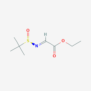 molecular formula C8H15NO3S B2778618 乙酸(2E)-2-[(R)-叔丁基磺酰基]亚胺酯 CAS No. 960133-71-5