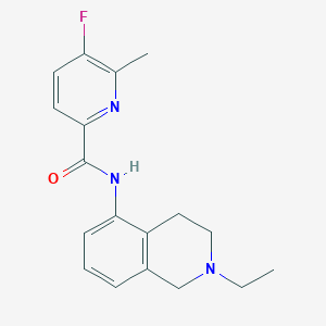 molecular formula C18H20FN3O B2778629 N-(2-Ethyl-3,4-dihydro-1H-isoquinolin-5-yl)-5-fluoro-6-methylpyridine-2-carboxamide CAS No. 2415621-17-7