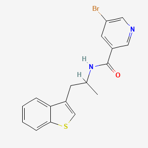 molecular formula C17H15BrN2OS B2778636 N-(1-(benzo[b]thiophen-3-yl)propan-2-yl)-5-bromonicotinamide CAS No. 2034617-66-6