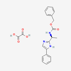 Carbamic acid, [(1S)-1-(4-phenyl-1H-imidazol-2-yl)ethyl]-, phenylmethyl ester oxalate
