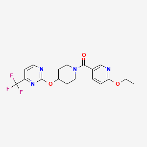 (6-Ethoxypyridin-3-yl)-[4-[4-(trifluoromethyl)pyrimidin-2-yl]oxypiperidin-1-yl]methanone
