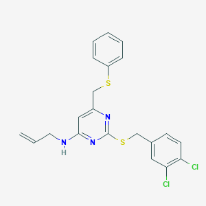 N-allyl-2-[(3,4-dichlorobenzyl)sulfanyl]-6-[(phenylsulfanyl)methyl]-4-pyrimidinamine