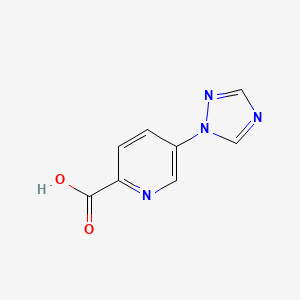 molecular formula C8H6N4O2 B2778653 5-(1H-1,2,4-三唑-1-基)吡啶-2-甲酸 CAS No. 1546770-27-7