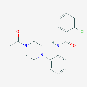 molecular formula C19H20ClN3O2 B277866 N-[2-(4-acetylpiperazin-1-yl)phenyl]-2-chlorobenzamide 