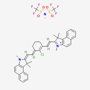B2778664 2-((E)-2-((E)-2-chloro-3-((E)-2-(1,1,3-trimethyl-1H-benzo[e]indol-2(3H)-ylidene)ethylidene)cyclohex-1-en-1-yl)vinyl)-1,1,3-trimethyl-1H-benzo[e]indol-3-ium bis((trifluoromethyl)sulfonyl)amide CAS No. 873557-85-8