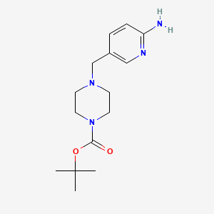 molecular formula C15H24N4O2 B2778666 叔丁基 4-((6-氨基吡啶-3-基甲基)哌嗪-1-羧酸酯 CAS No. 1178566-52-3