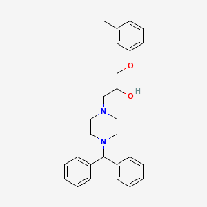 molecular formula C27H32N2O2 B2778670 1-(4-苯甲基哌嗪-1-基)-3-(3-甲基苯氧基)丙醇 CAS No. 105106-87-4