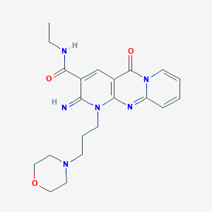 molecular formula C21H26N6O3 B2778675 N-乙基-2-亚氨基-1-(3-吗啉基丙基)-5-氧代-2,5-二氢-1H-二嘧啶-3-羧酰胺 CAS No. 609793-01-3