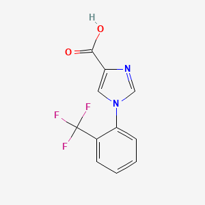 molecular formula C11H7F3N2O2 B2778694 1-(2-三氟甲基苯基)-1H-咪唑-4-羧酸 CAS No. 1285240-06-3