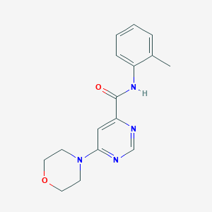 molecular formula C16H18N4O2 B2778695 6-morpholino-N-(o-tolyl)pyrimidine-4-carboxamide CAS No. 1909676-07-8