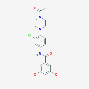 molecular formula C21H24ClN3O4 B277870 N-[4-(4-acetylpiperazin-1-yl)-3-chlorophenyl]-3,5-dimethoxybenzamide 