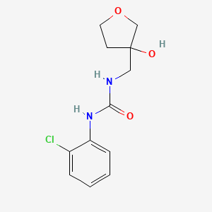 molecular formula C12H15ClN2O3 B2778710 1-(2-Chlorophenyl)-3-((3-hydroxytetrahydrofuran-3-yl)methyl)urea CAS No. 1914540-06-9