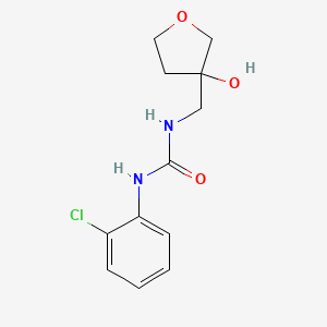 molecular formula C12H15ClN2O3 B2778710 1-(2-Chlorophenyl)-3-[(3-hydroxyoxolan-3-yl)methyl]urea CAS No. 1914540-06-9