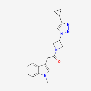 1-(3-(4-cyclopropyl-1H-1,2,3-triazol-1-yl)azetidin-1-yl)-2-(1-methyl-1H-indol-3-yl)ethanone