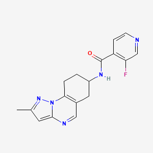 molecular formula C17H16FN5O B2778717 3-fluoro-N-{2-methyl-6H,7H,8H,9H-pyrazolo[1,5-a]quinazolin-7-yl}pyridine-4-carboxamide CAS No. 2097924-50-8